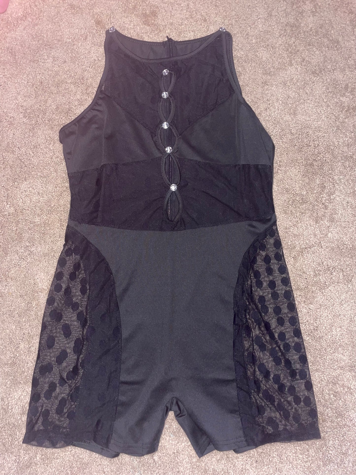 Diamonded Black Romper