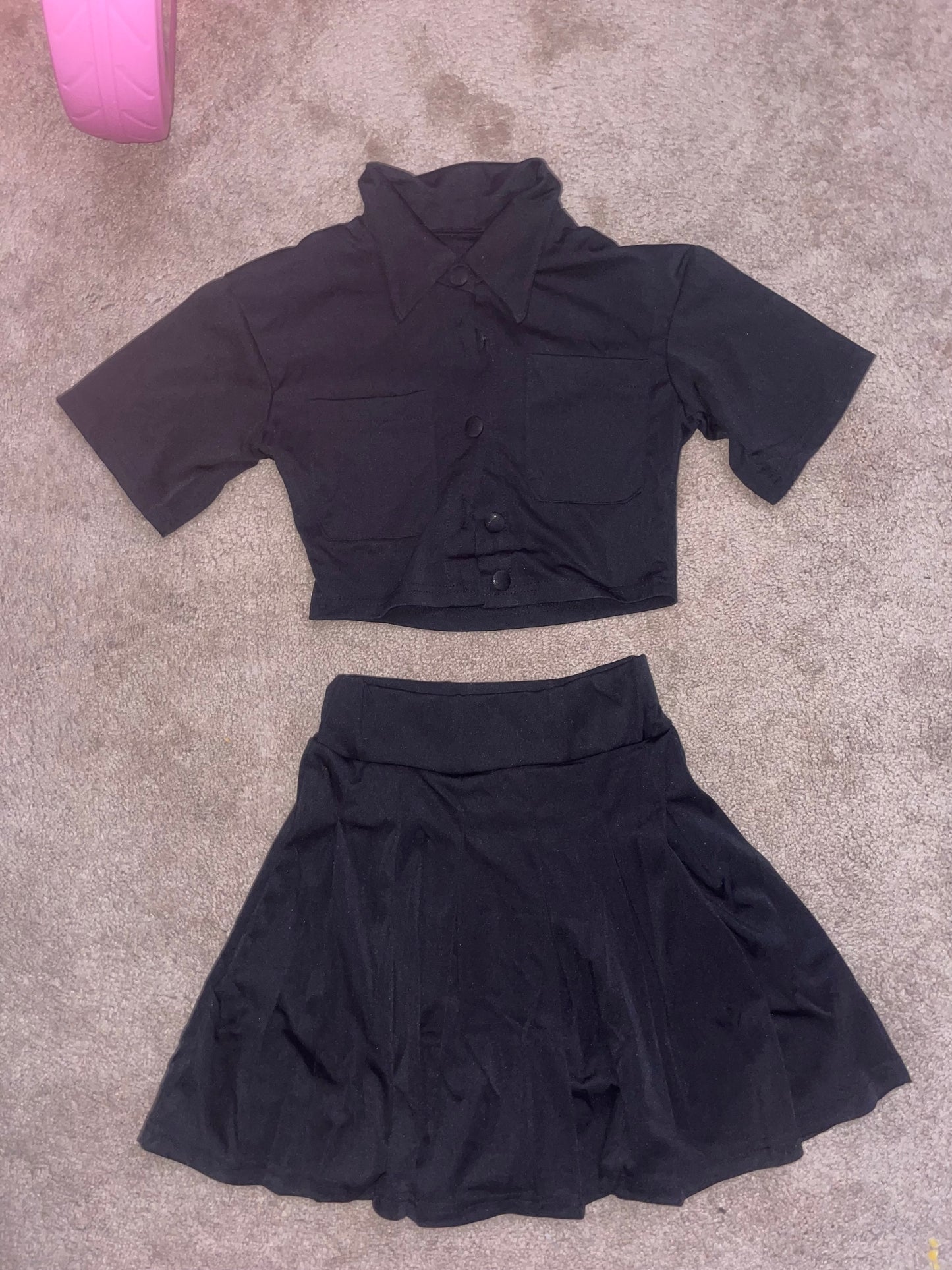 Button Down 2PC Skirt Set